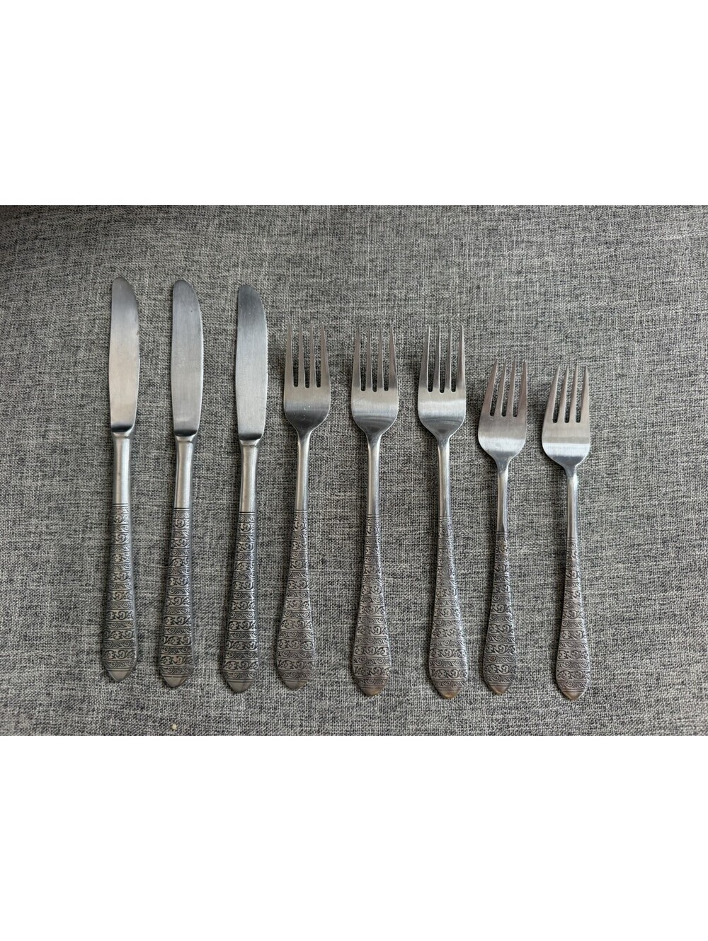 Stanley Roberts Pandora Stainless Flatware Lot 8 Pieces Vintage MCM Japan